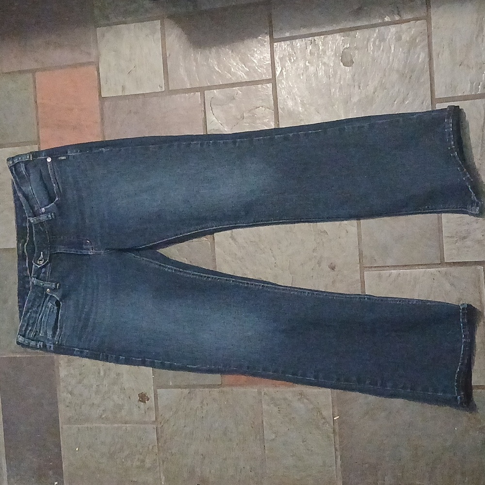 Silver Jeans Flare Dark Blue Distressed Denim Jeans Y2k Western